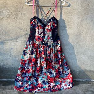 Betsey Johnson Floral Fit & Flare Dress - Size 4